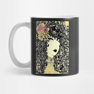 INK ART POSTER 70S DOLLY  FASHION DECO GIRL Mug